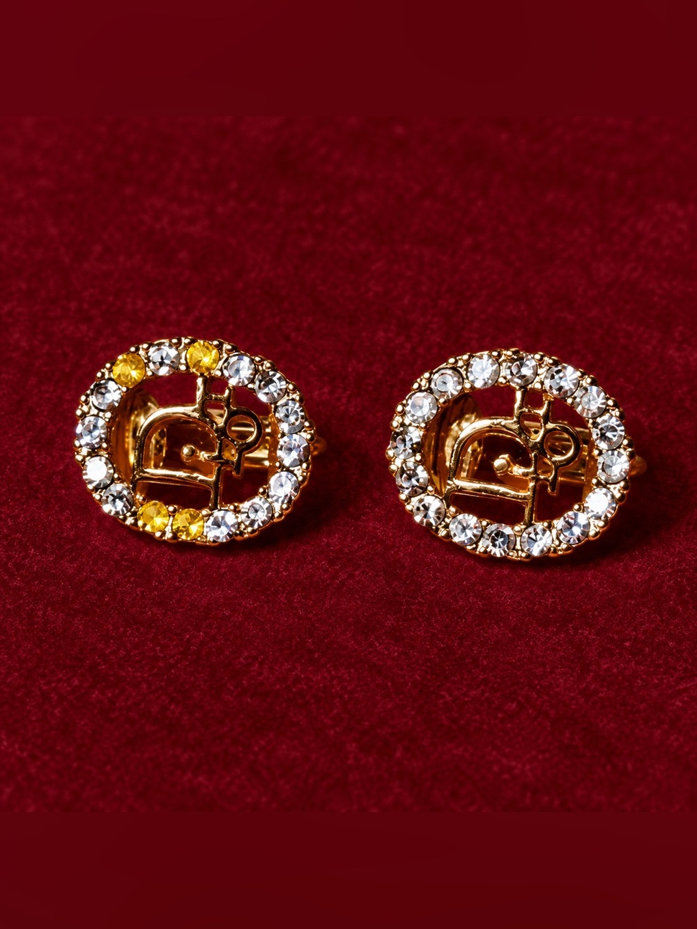 Dior Gold and Silver Crystal Rings